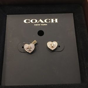 Coach F17448 Twinkling Heart Stud Post Earrings